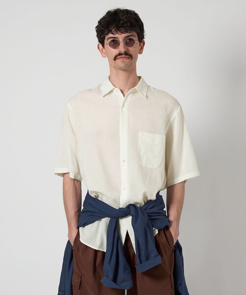 steven alan ジャズプリント レギュラーカラーシャツ - メルカリ
