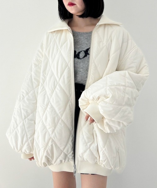 Heather（ヘザー） キルティングブルゾン FREE オフホワイト