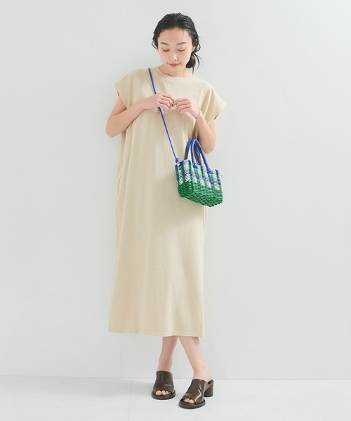 みなとのてんらんかい　ストライプ ノースリーブ ラップワンピース　訳あり みなとのてんらんかい ストライプ ノースリーブ ラップ