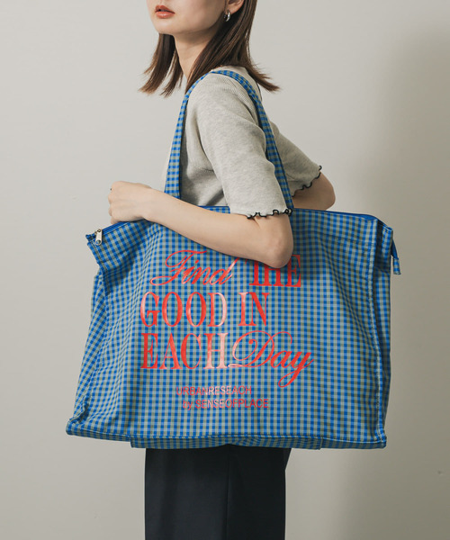 SENSE OF PLACE by URBAN RESEARCH トートバッグ ロゴチェック