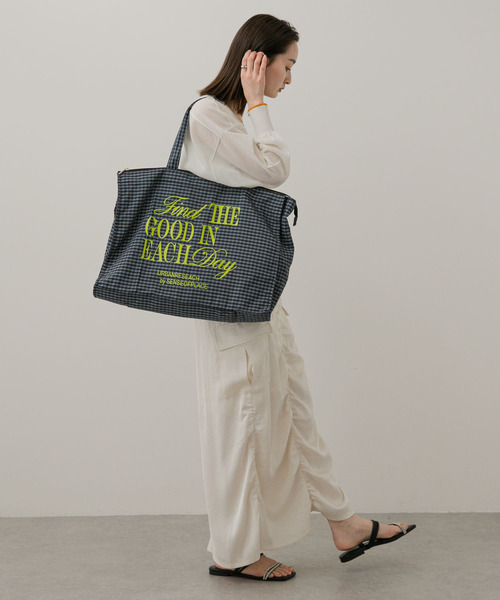 SENSE OF PLACE by URBAN RESEARCH トートバッグ ロゴチェック