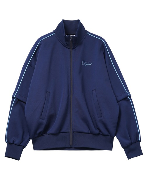 大人気 X-girl PENCIL SCRIPT LOGO 2WAY TRACK JACKET 着回し◎ X-girl ジャージ PENCIL SCRIPT LOGO 2WAY TRACK JACKET