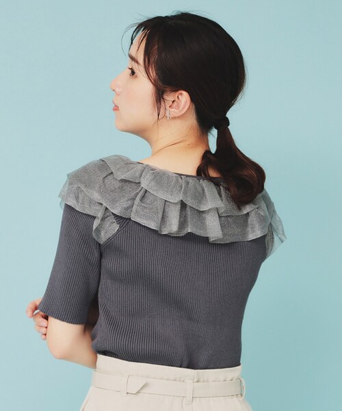 ニット セーター 「着回し力」シアーフリルニット レディース SNIDEL（スナイデル）の「シアーフリルニット（ニット/セーター