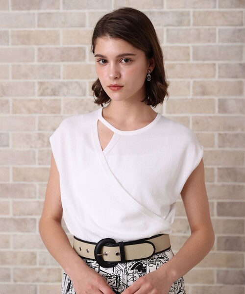 ANAYI（アナイ） ニット セーター アシメカシュクールプルオーバー