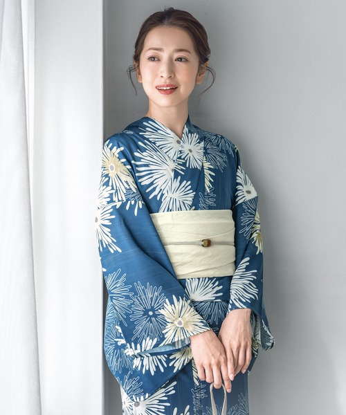 おはしょり布　セパレート　機能性繊維クールパス　新二部式　(三部式) 花紋　浴衣 SOUBIEN 浴衣 “初心者でもプロの着姿”新二部式 セパレート浴衣3