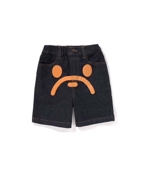 A BATHING APE パンツ MILO FACE 10 OZ STRETCH DENIM SHORTS
