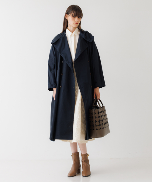 DESIGNWORKS ステンカラーコート コート フードコート レディース