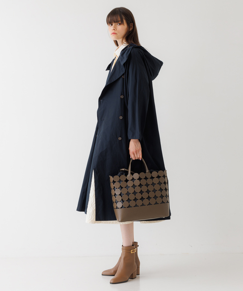 再値下げ　未使用　美品　差し色コート　くすみブルー 再値下げ 未使用 美品 差し色コート くすみブルー