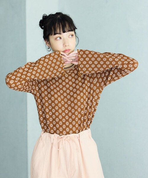 「FREAK'S STORE」 長袖カットソー フリ- チャコール レディース FREAK'S STORE 「FREAK'S STORE」 長袖カットソー フリ