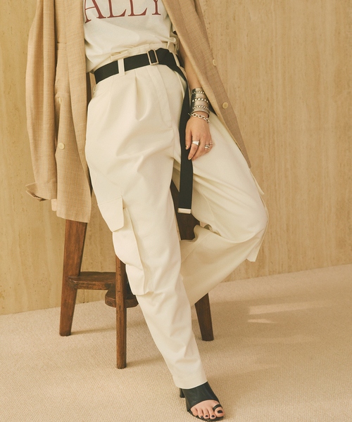 oll*FRAMeWORK ハイウエストカーゴパンツ FRAMeWORK（フレームワーク） カーゴパンツ oll*FRAMeWORK ハイ