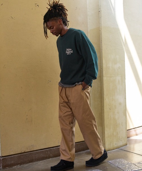 Bukta（バクタ） トレーナー スウェット ヘビー裏毛刺繍クルー メンズ