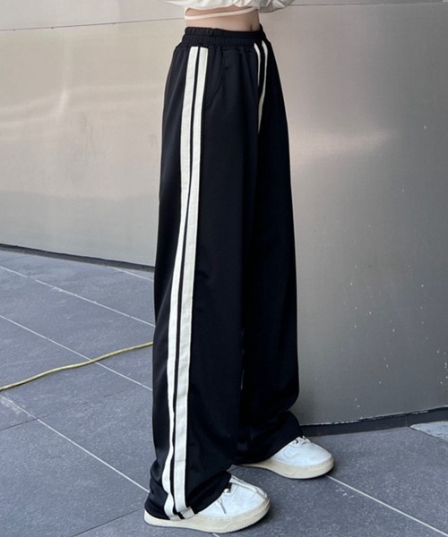LYEON パンツ ワイドラインパンツ レディース : ZOZOTOWN Yahoo!店