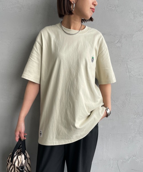 「CHUMS」 半袖Tシャツ L ホワイト レディース