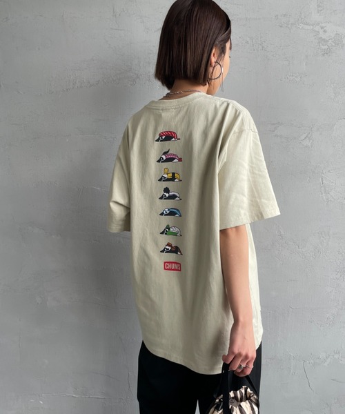 「CHUMS」 半袖Tシャツ L ホワイト レディース