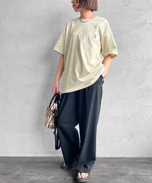 「CHUMS」 半袖Tシャツ L ホワイト レディース