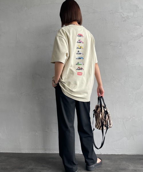 「CHUMS」 半袖Tシャツ L ホワイト レディース