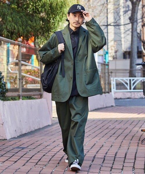 【値下】FREAK'S STORE セットアップ オリーブ Mサイズ 美品未使用 FREAK'S STORE 「FREAK'S STORE」 セットアップ LARGE オリーブ