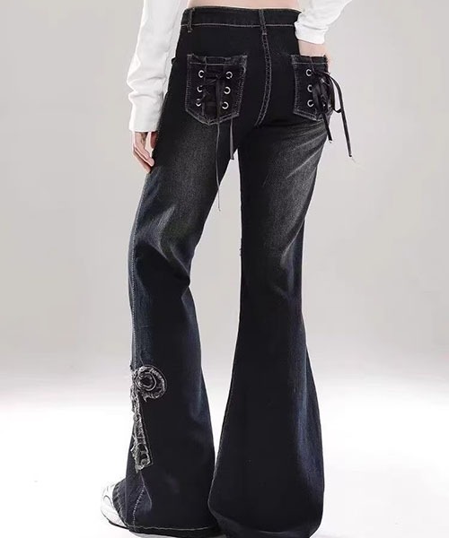 gossip!ロサンゼルス ジーンズ デニム デニムパンツ リボンモチーフ