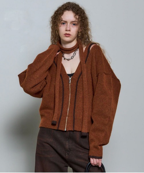 【最終値下げ】新品 maison Special メゾンスペシャル　カーディガン MAISON SPECIAL（メゾンスペシャル） カーディガン Logo Jacquard Knit