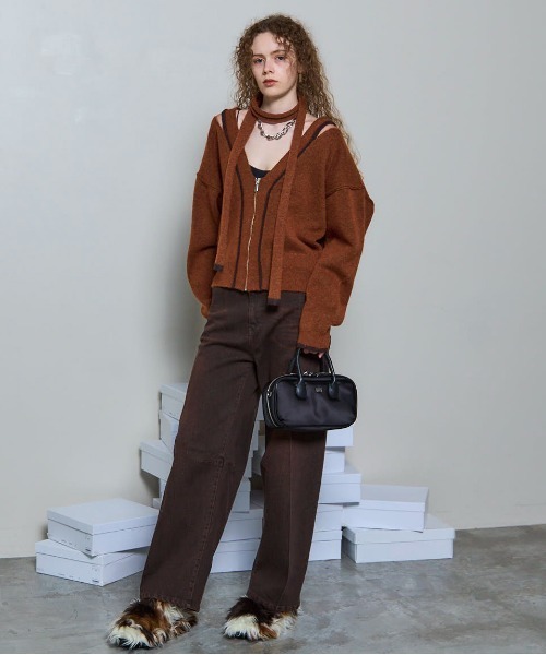 MAISON SPECIAL（メゾンスペシャル） カーディガン With Stall Tulle