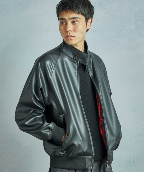 80s Vintage UK バラクーダ ハリントン レザージャケット 80年代 BARACUTA バラクータ G9 スイングトップ ハリントンジャケット