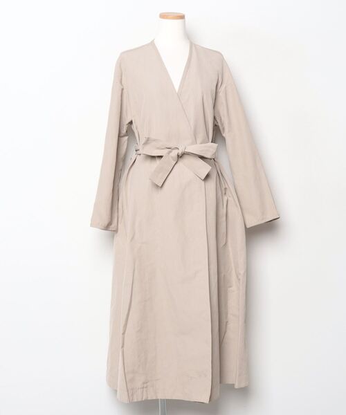 【未使用】UNTITLED アンタイトル ノーカラーコート ベージュ S UNTITLED（アンタイトル） ノーカラーコート 02 ライトベージュ