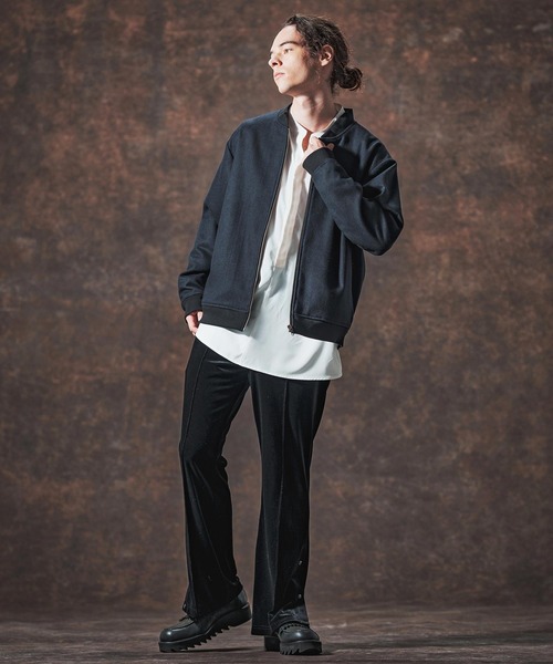 Jih Nunc（ジーヌンク） パンツ mp13998-ストレッチベロアフレアパンツ