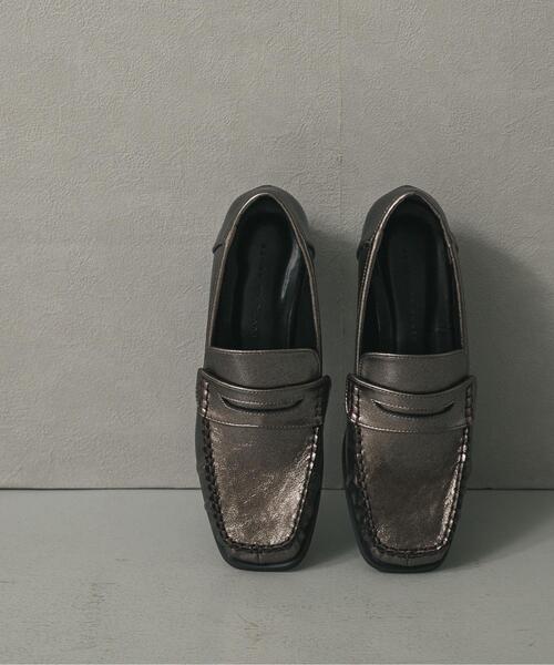 SENSE OF PLACE by URBAN RESEARCH ローファー メタリックギャザー