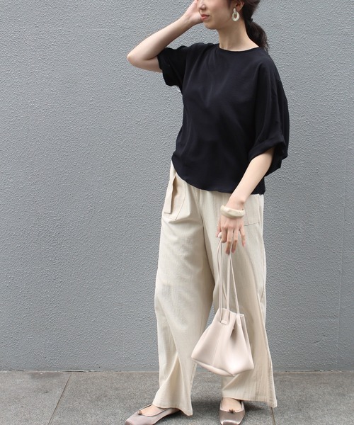 「INCEDE」 ドルマンスリーブブラウス M オフホワイト レディース_画像3