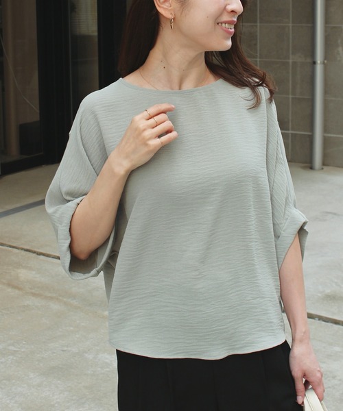 「INCEDE」 ドルマンスリーブブラウス M オフホワイト レディース_画像5