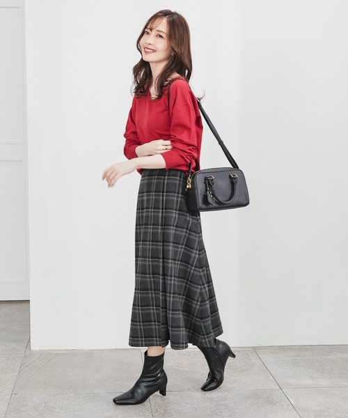 GLACIER lusso スカート チェックラップ風スカート : ZOZOTOWN