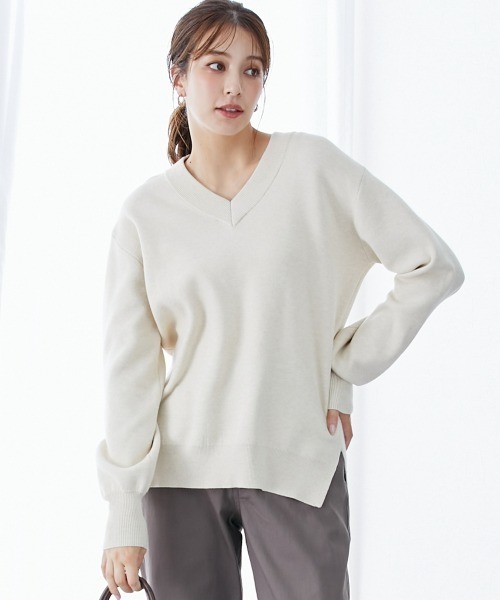 slattgir（スラットジール） ニット セーター 高身長 スウェットライク