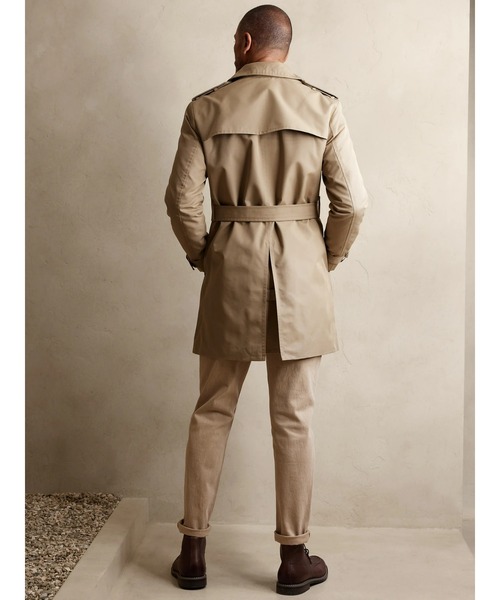 「BANANA REPUBLIC FACTORY STORE」 トレンチコート S ベージュ メンズ_画像4