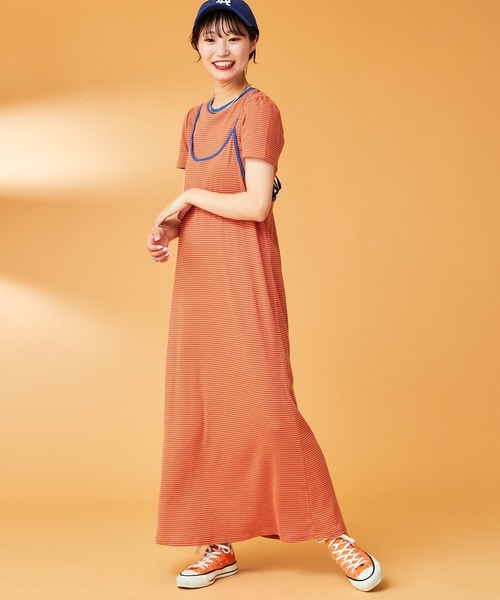 「HELLO.SANFRANCISCO」 キャミソールワンピース ONE SIZE イエロー レディース_画像5