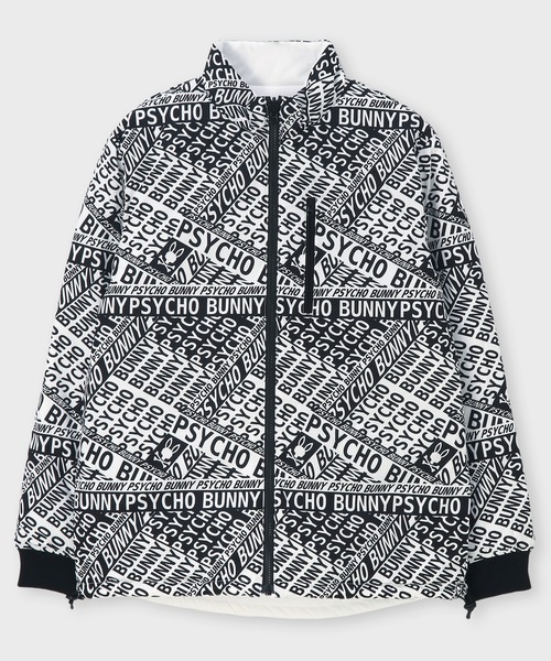 サイコバニー　総柄フォントロゴ リバーシブルブルゾン　XXL Psycho Bunny（サイコバニー） ブルゾン アウター 「GOLF」総柄
