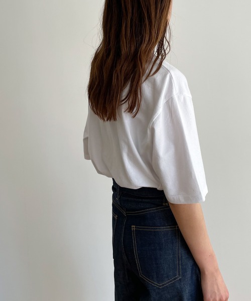 「CANAL JEAN」 「red chop works」半袖Tシャツ ONE SIZE ブラック レディース_画像3