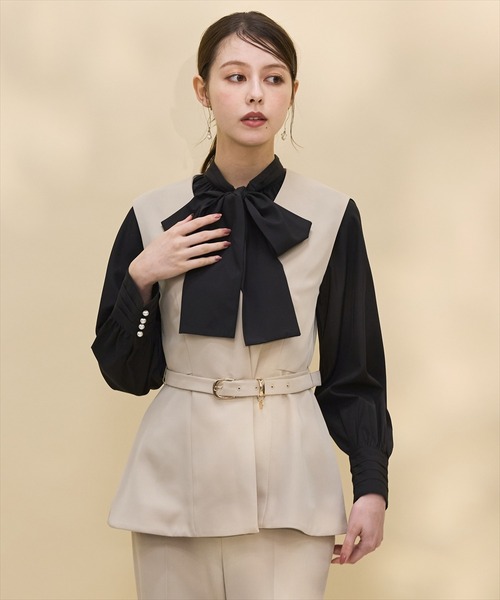 美品】PLSTストレッチ ウォッシャブルノーカラーチェックスーツ 投稿