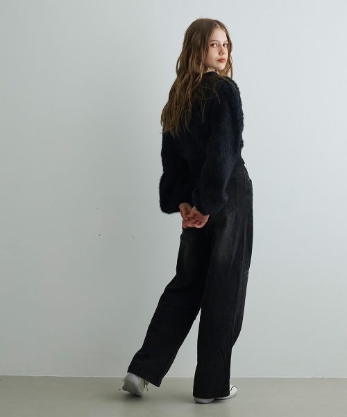 fake fur ジャケット カーディガン Mirette カーディガン フェイクファーカーディガンジャケット / Faux