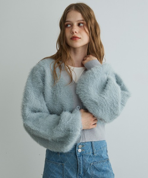 fake fur ジャケット カーディガン Mirette カーディガン フェイクファーカーディガンジャケット / Faux