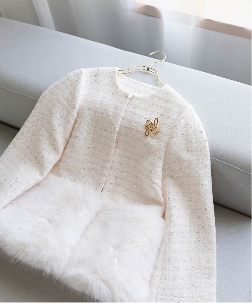 RANDA（ランダ） ブルゾン アウター 2WAY フェイクファーショート