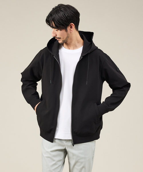 ABAHOUSE GRAY パーカー 「SMART CLOSET」ハイゲージ ポンチ ジップ