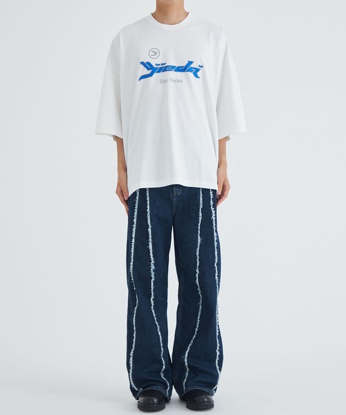 「Jieda」 7分袖Tシャツ FREE ホワイト メンズ_画像6