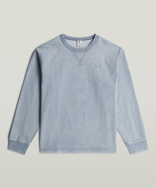 G-STAR RAW トレーナー スウェット WASHED SWEATER/ヴィンテージライク
