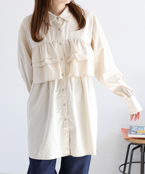 cepo（セポ） チュニック フリルチュニックシャツ : ZOZOTOWN Yahoo!店
