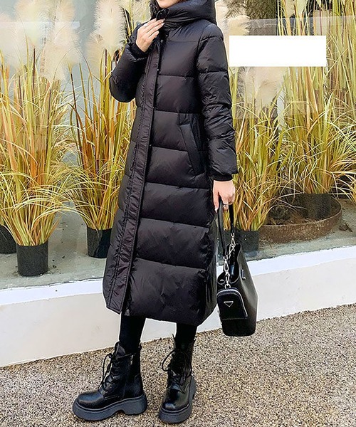 ARCHIVIO アルチビオ ダウンワンピース　ロングダウン　切り替え　中綿入り BLANC FICELLE ダウンコート ダウンジャケット 中綿 ロング コート