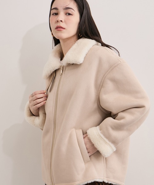 LE CERCLE par rope' ムートンコート ボアコート フェイクムートン