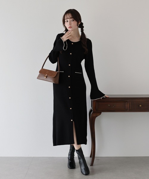 BLUEEAST（ブルーイースト） ワンピース 「新色追加」金ボタンニット