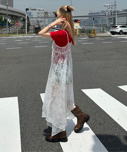 「sedacle girl」 キャミソールワンピース FREE オフホワイト レディース_画像6