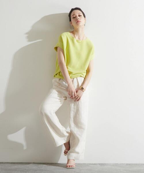 「Liesse」 半袖ニット FREE モカ レディース_画像2