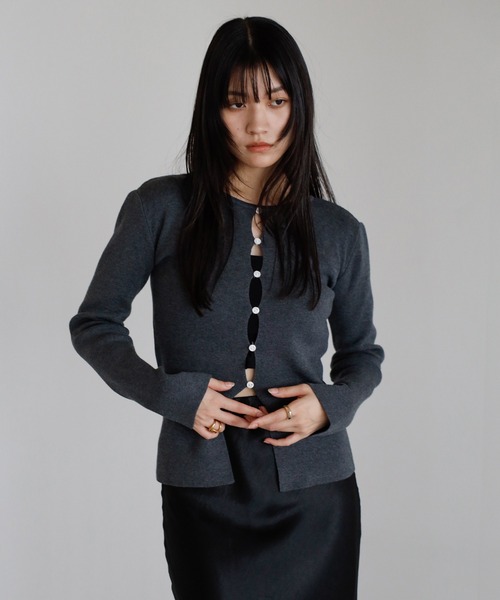 ENC ニット セーター front holed knit / フロントホールニット